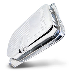 STEEL CHEVY/GM 4L80 4L80E 4L85E TRANSMISSION PAN - CHROME