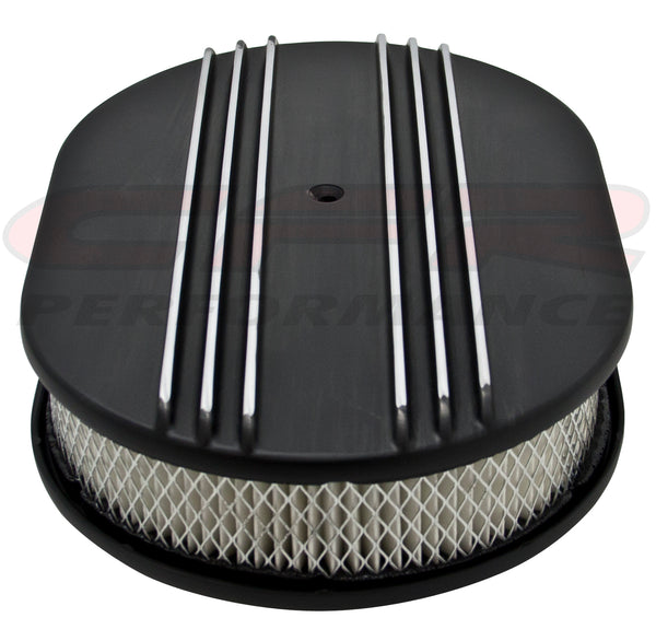 J-K-R Parts Chrome Muscle Car Air Cleaner - 6 3/8" Style, 5 1/8" Carb Base, Includes Paper Filter