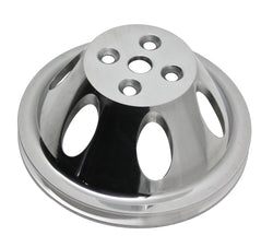 CHEVY BIG BLOCK POLISHED ALUMINUM WATER PUMP PULLEY - 1 GROOVE (SHORT)