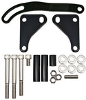 CHEVY SMALL BLOCK STEEL POWER STEERING BRACKET SET - EDP BLACK