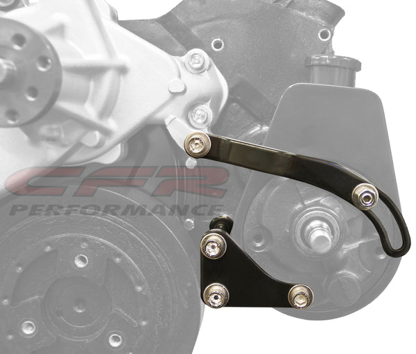 Short Water Pump Saginaw Power Steering Bracket Chevy Small Block Electric SBC E - Foto 4