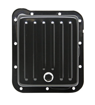 Steel Transmission Pan Fits Ford C4 – Stock Capacity – Case Fill Style – Black