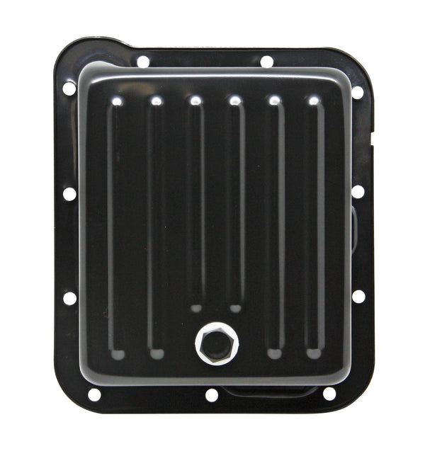 FORD C4 STEEL TRANSMISSION PAN (CASE FILL STYLE) - BLACK