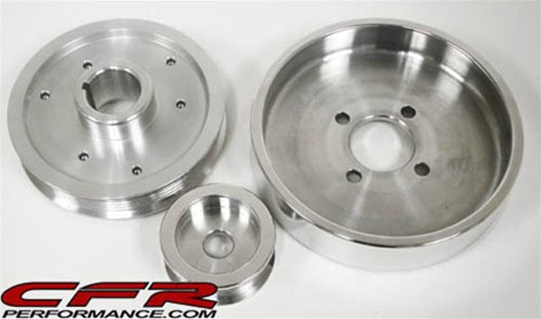 4.6L FORD MUSTANG GT COBRA 01-04 BILLET SERPENTINE PULLEY SET - POLISHED