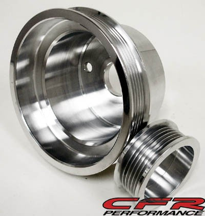 CHEVY TRUCK 454 7.4L 94-96 BILLET SERPENTINE PULLEY SET- POLISHED