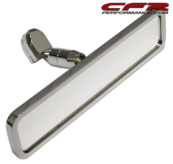 CHEVY FORD MOPAR CHROME ALUMINUM REAR VIEW MIRROR - FLAMED