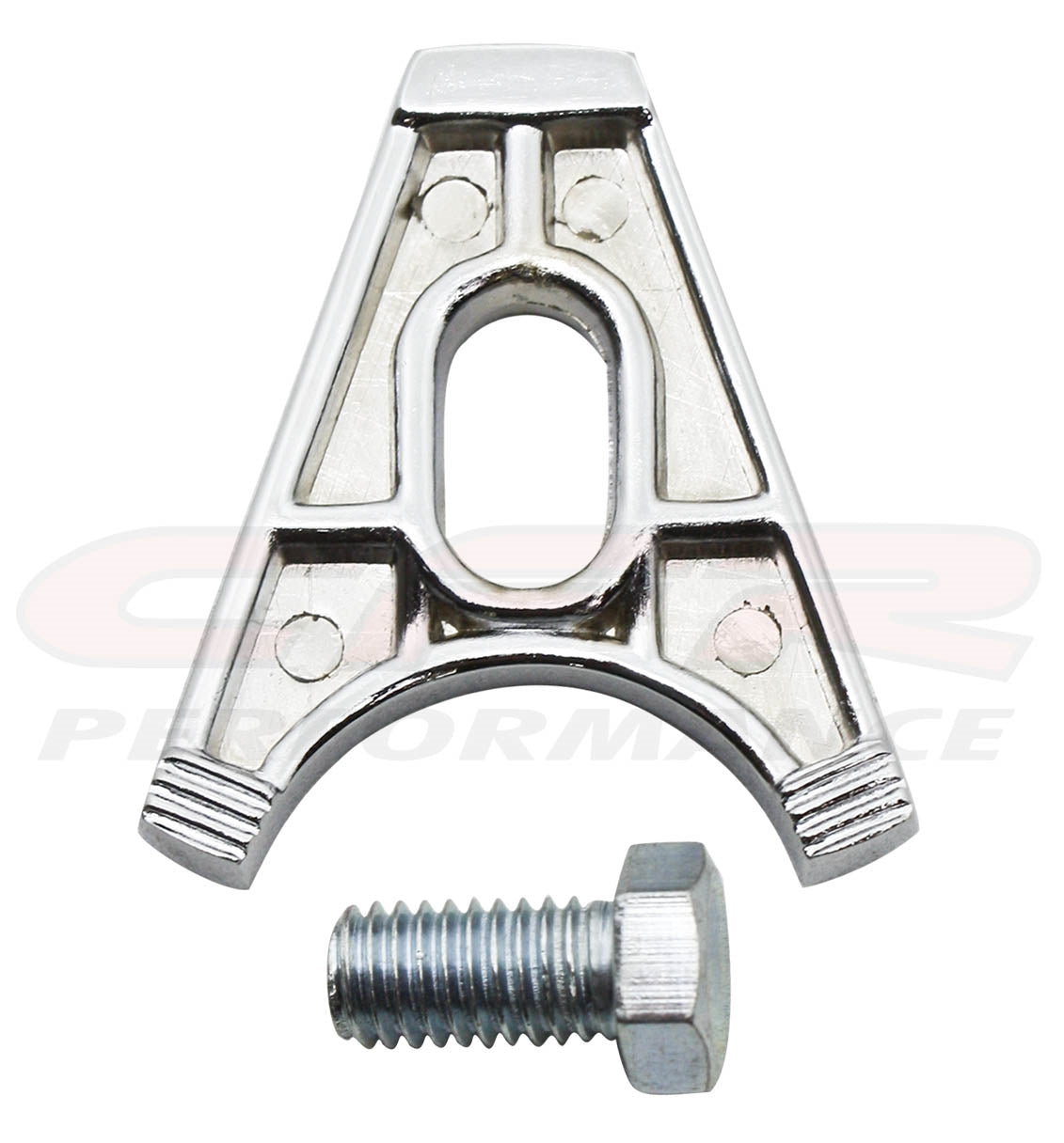 STEEL CHEVY V8 OEM STYLE DISTRIBUTOR HOLD DOWN CLAMP W/BOLT CHROME