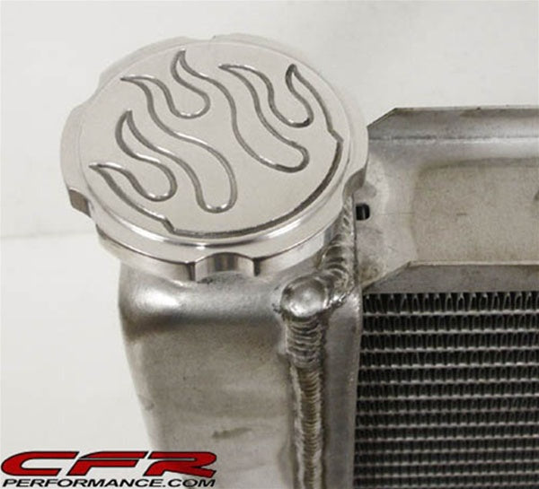 CHEVY FORD MOPAR POLISHED BILLET ALUMINUM RADIATOR CAP - FLAMED | CFR ...