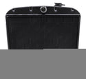 CFR 1955-57 CHEVY DIRECT FIT ALUMINUM RADIATOR - DIRECT REPLACEMENT - BLACK