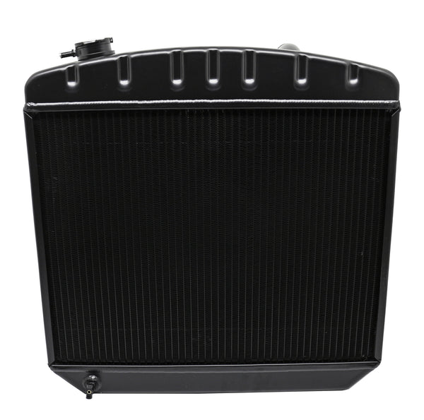 CFR 55-57 CHEVY DIRECT FIT ALUMINUM RADIATOR - DIRECT REPLACEMENT - BLACK