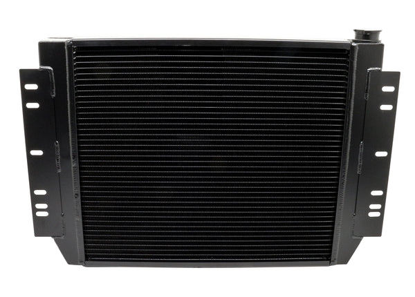 CFR 1959-72 CHEVY IMPALA-CHEVELLE-EL CAMINO-NOVA DIRECT FIT ALUMINUM RADIATOR W- AT COOLER - DIRECT REPLACEMENT FITS LS CONVERSION - BLACK