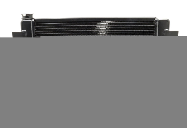 CFR 1959-72 CHEVY IMPALA-CHEVELLE-EL CAMINO-NOVA DIRECT FIT ALUMINUM RADIATOR W- AT COOLER - DIRECT REPLACEMENT -BLACK