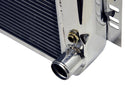CFR 1959-72 CHEVY IMPALA-CHEVELLE-EL CAMINO-NOVA DIRECT FIT ALUMINUM RADIATOR W- AT COOLER - DIRECT REPLACEMENT - POLISHED