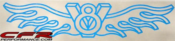 1958-86 CHEVY SMALL BLOCK 283-305-327-350-400 SHORT POLISHED ALUMINUM VALVE COVERS - BLUE V8 LOGO