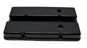 1958-86 CHEVY SMALL BLOCK 283-305-327-350-400 SHORT BLACK ALUMINUM VALVE COVERS - SMOOTH
