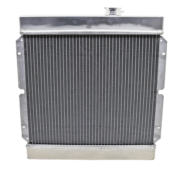 ALUMINUM EMC 1964-66 FORD MUSTANG DOWNFLOW RADIATOR DIRECT FIT W- AT - NATURAL