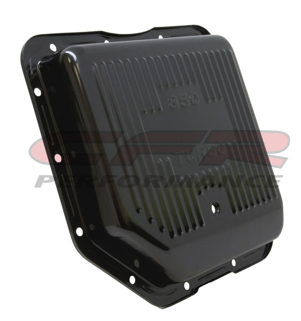 CHEVY-GM TURBO TH-350 STEEL TRANSMISSION PAN - BLACK