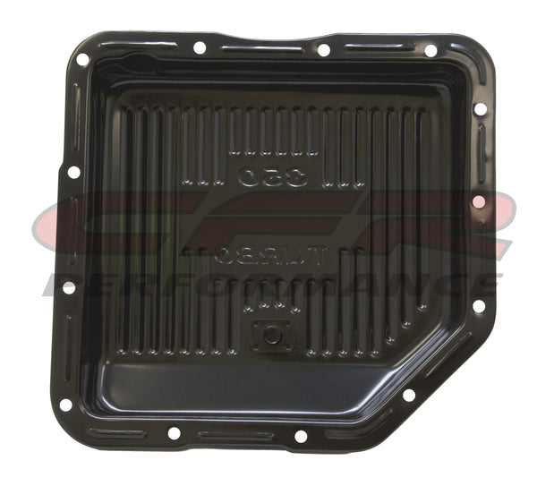 CHEVY-GM TURBO TH-350 STEEL TRANSMISSION PAN - BLACK