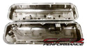 1965-72 CHEVY BIG BLOCK 396-427-454 SHORT OEM STYLE (RECESSED CORNER) STEEL VALVE COVERS - CHROME W- DRIPPER RAILS