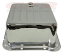 FORD C4 STEEL TRANSMISSION PAN (CASE FILL STYLE) (DEEP SUMP) - CHROME