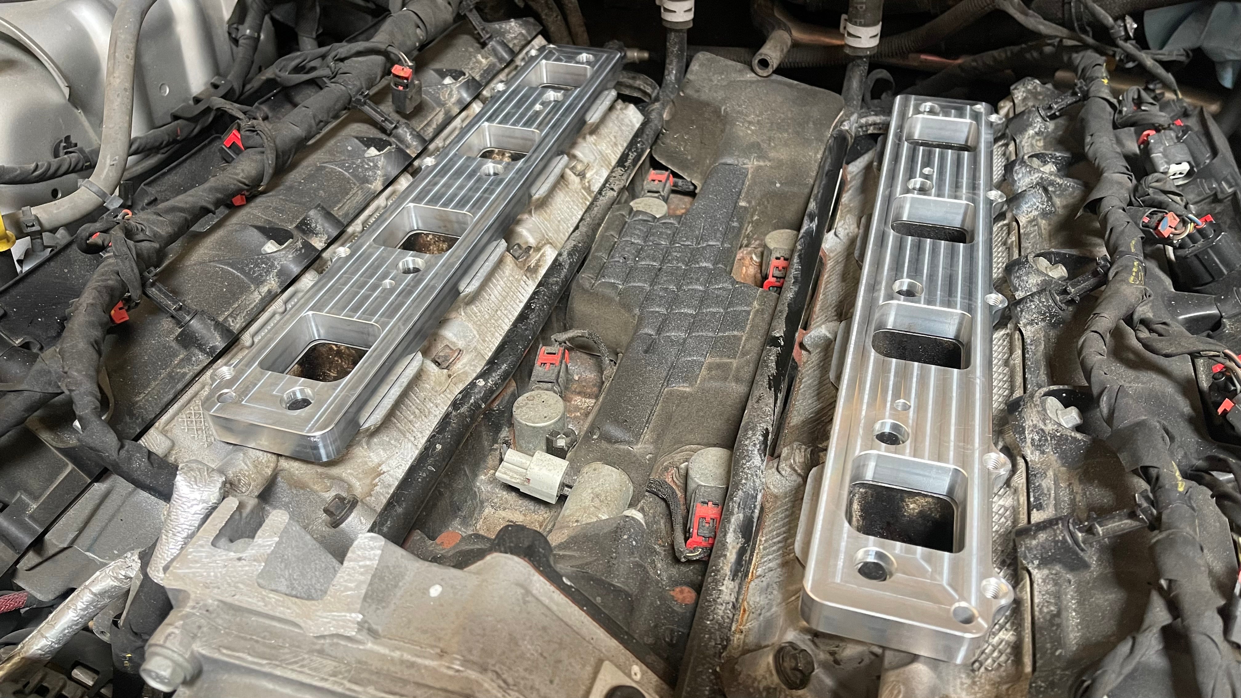 ALUMINUM MOPAR HEMI GEN III 3 HELLCAT SUPERCHARGER TO HEAD ADAPTER PLA