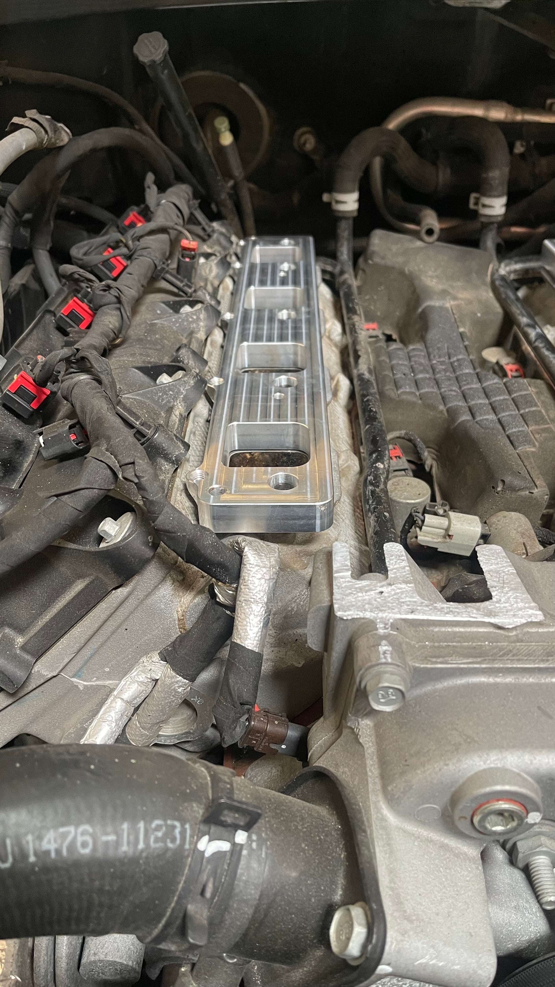 ALUMINUM MOPAR HEMI GEN III 3 HELLCAT SUPERCHARGER TO HEAD ADAPTER PLA